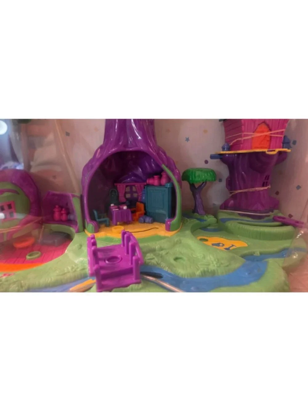 rare vtg DISNEY WINNIE THE POOH HUNDRED ACRE WOOD TREEHOUSE PLAYSET polly pocket